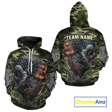 Load image into Gallery viewer, Grim Reaper US Flag Deer Hunting Hoodie, Longsleeve Shirt, Gifts for Hunters NBT07