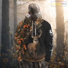 Load image into Gallery viewer, Whitetail Deer Hunting Orange Camouflage Shirts for Men, Hunting Clothes for Deer Hunting Season NBT105