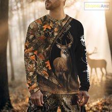 Load image into Gallery viewer, Whitetail Deer Hunting Orange Camouflage Shirts for Men, Hunting Clothes for Deer Hunting Season NBT105