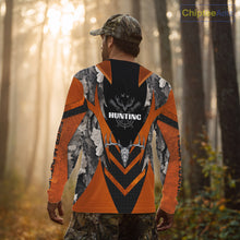 Load image into Gallery viewer, Deer Hunting Shirts Burnt Orange Camo With Deer Skull - Best Gift Ideas for Hunter NBT20