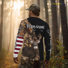 Load image into Gallery viewer, Whitetail Deer Hunting Shirt Camo With US Flag And Buck Head  – Best Hunter Gift NBT22