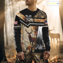 Load image into Gallery viewer, Red Deer Hunting Autumn Camo Custom Name American Flag - Best Gift Ideas for Hunters NBT40
