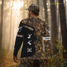 Load image into Gallery viewer, Custom Deer Hunting Brown Camo Shirts for Men, Hunting Gifts, Camouflage Deer Hunting Shirts NBT83
