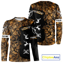Load image into Gallery viewer, Custom Deer Hunting Brown Camo Shirts for Men, Hunting Gifts, Camouflage Deer Hunting Shirts NBT83