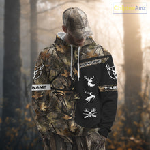 Load image into Gallery viewer, Custom Deer Hunting Fall Camo Shirts for Men, Hunting Gifts, Camouflage Deer Hunting Shirts NBT84