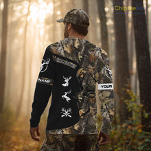 Load image into Gallery viewer, Custom Deer Hunting Fall Camo Shirts for Men, Hunting Gifts, Camouflage Deer Hunting Shirts NBT84