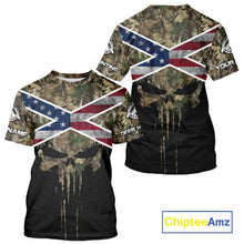 Load image into Gallery viewer, Camo Deer Hunting Shirts with US Flag, Personalized Deer Hunting Shirt, Hunting Gifts for Men NBT95