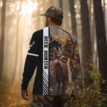 Load image into Gallery viewer, Beautiful Deer Hunting American flag Custom Name Shirt for Hunter NBT01
