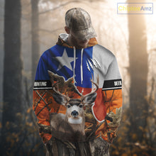 Load image into Gallery viewer, Deer Hunting Orange Camo Texas Flag 3D All Over Print Shirts - Gift Ideas for Hunter NBT24