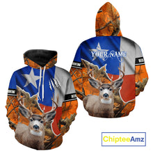 Load image into Gallery viewer, Deer Hunting Orange Camo Texas Flag 3D All Over Print Shirts - Gift Ideas for Hunter NBT24