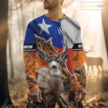 Load image into Gallery viewer, Deer Hunting Orange Camo Texas Flag 3D All Over Print Shirts - Gift Ideas for Hunter NBT24