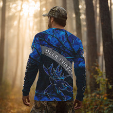 Load image into Gallery viewer, Best Deer Hunting Blue Camo Custom Name 3D Printing Shirts, Hunting Gifts for Men NBT62