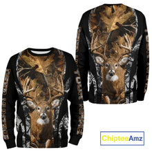 Load image into Gallery viewer, Whitetail Deer 3D All Over Printed Fall Season Camo Hoodie Custom Name Shirt NBT314