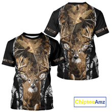 Load image into Gallery viewer, Whitetail Deer 3D All Over Printed Fall Season Camo Hoodie Custom Name Shirt NBT314