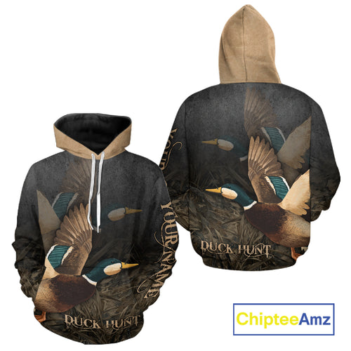Beautiful Mallard Duck Hunting 3D Print Camouflage Shirts, Duck Hunting Clothes NBT208