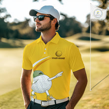 Load image into Gallery viewer, Yellow Funny Golf Ball Custom Team Polo Shirt, Personalized Mens Golf Polo Shirt, Golf Lovers Gift NBT606