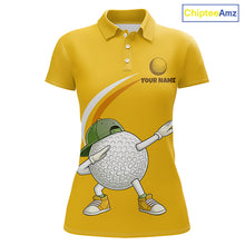 Load image into Gallery viewer, Yellow Funny Golf Ball Custom Team Polo Shirt, Personalized Womens Golf Polo Shirt, Golf Lovers Gift NBT606