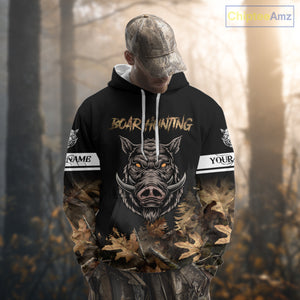 Custom Wild Hog Hunting Camo 3D All Over Printing Shirts for Men, Boar Hunting Gifts NBT123