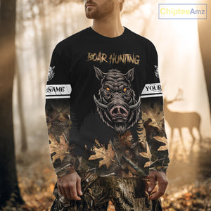 Custom Wild Hog Hunting Camo 3D All Over Printing Shirts for Men, Boar Hunting Gifts NBT123