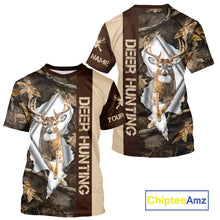 Load image into Gallery viewer, Whitetail Deer Hunting Shirt Forest Camo Custom Name Hunting Clothes For Deer Hunters NBT329