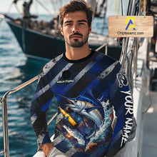 Load image into Gallery viewer, Marlin Fishing Custom Long Sleeve Fishing Shirts, Funny Beer Marlin Fishing Shirt NBT737