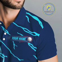 Load image into Gallery viewer, Golf Balls Blue Flame Pattern Womens Golf Polo Shirts Matching Golf Outfits For Men NBT748