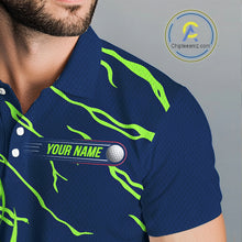 Load image into Gallery viewer, Golf Balls Green Flame Pattern Womens Golf Polo Shirts Matching Golf Outfits For Men NBT749
