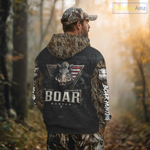 Load image into Gallery viewer, Beautiful Wild Boar Hunting 3D Print Camouflage Shirts with Rifle, Boar Hunting Clothes NBT142