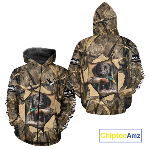 Mallard Duck Hunting Black Labrador Retriever Camo 3D Shirts, Duck Hunting Gifts NBT193