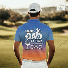 Load image into Gallery viewer, Best Dad By Par Golf Polo Shirt, Golf Shirt For Dad,  Father's Day Gift, Funny Father's Day Shirt NBT612