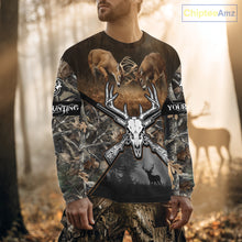 Load image into Gallery viewer, Whitetail Deer Hunting Custom Name Camo Shirt, Deer Hunting Clothing, Camouflage Deer Shirts NBT281