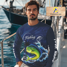 Load image into Gallery viewer, Mahi Mahi Fishing Custom Performance Fishing Shirts, Mahi Mahi Fishing Shirts Long Sleeve NBT856