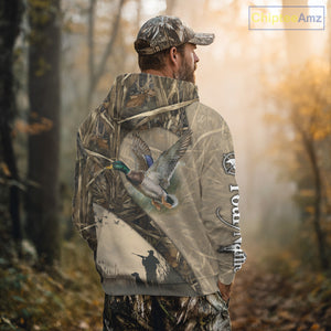 Mallard Duck Hunting Brown Camouflage 3D All Over Printed Shirts, Duck Hunting Clothes for Hunter NBT155