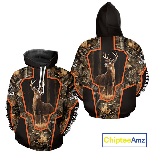Deer Hunting 3D Prints Shirts Camouflage Shirts for Deer Hunters, Personalized Hunting Shirts NBT170