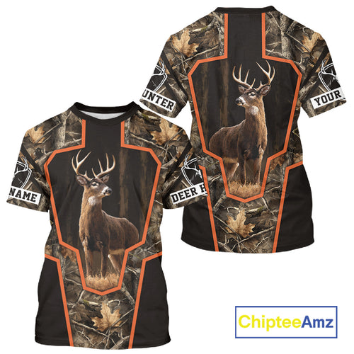 Deer Hunting 3D Prints Shirts Camouflage Shirts for Deer Hunters, Personalized Hunting Shirts NBT170