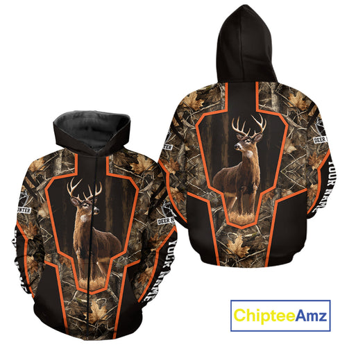 Deer Hunting 3D Prints Shirts Camouflage Shirts for Deer Hunters, Personalized Hunting Shirts NBT170