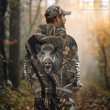Load image into Gallery viewer, Custom Hog Hunting Camo 3D Printed Shirts, Boar Hunting Shirt for Hunter, Hunting Gifts NBT176
