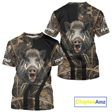 Load image into Gallery viewer, Custom Hog Hunting Camo 3D Printed Shirts, Boar Hunting Shirt for Hunter, Hunting Gifts NBT176
