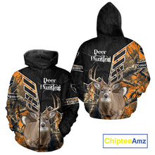 Load image into Gallery viewer, Whitetail Deer Hunting Camo Custom Name 3D Prints Shirts for Men, Hunting Gifts NBT182