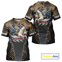 Load image into Gallery viewer, Duck Hunting American Flag Dark Camouflage Shirts, Duck Hunting Gifts NBT198