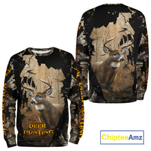 Load image into Gallery viewer, Personalized Deer Hunting 3D All Over Printed Hoodie Brown Camo, Hunting Gift NBT306