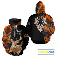Load image into Gallery viewer, Orange Forest Camo Deer Hunting Shirts, Deer Hunting With Full All Over 3D For Deer Hunters NBT274