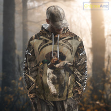Load image into Gallery viewer, Mallard Duck Hunting German Wirehaired Pointer Dog Camouflage Shirts for Hunters, Duck Hunting Clothing NBT211