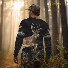 Load image into Gallery viewer, Deer Hunting Dark Camouflage Shirts for Deer Hunters, Personalized Hunting Shirts NBT278
