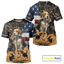 Load image into Gallery viewer, Custom Rabbit Hunting Camo US Flag 3D Shirts for Hunters, Rabbit Hunting Clothing NBT214