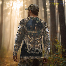 Load image into Gallery viewer, Deer Hunting 3D All Over Print Shirt Custom Brown Fall Season Camo Hunting Clothes NBT322