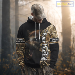Beautiful Wild Boar Camouflage Camo 3D All Over Printed Shirts Personalized Hunting Gifts NBT128