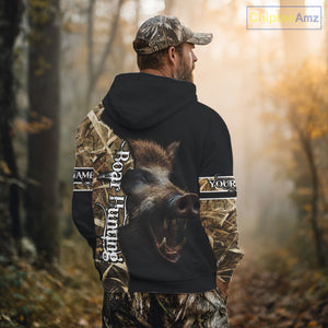 Beautiful Wild Boar Camouflage Camo 3D All Over Printed Shirts Personalized Hunting Gifts NBT128