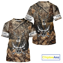 Load image into Gallery viewer, Deer Hunting Custom Name Camouflage Hunting Clothing, Deer Hunting Shirt, Hunting Gifts NBT289