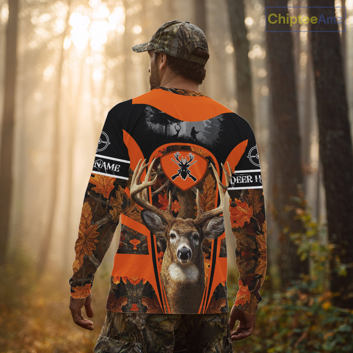 Personalized Deer Hunting 3D All Over Printed Shirts Custom Deer Camo Shirt Hunting Gifts NBT292